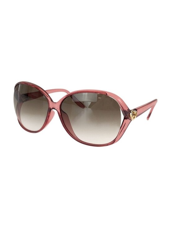 Gucci Brea Heart Pink Brown Gold Acetate Metal S Sunglasses Eyewear